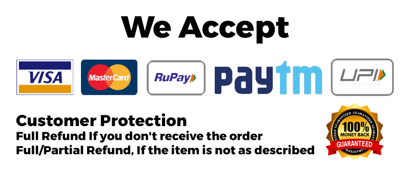 we accept BHIM, paytm, phonepay,google pay, netanking, mastercard